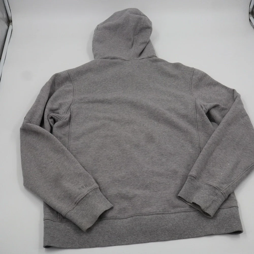 Nike Sportswear Hoodie Mens‎ Medium Grey Red Bonded Zip Tech Fleece NSW Full Zip